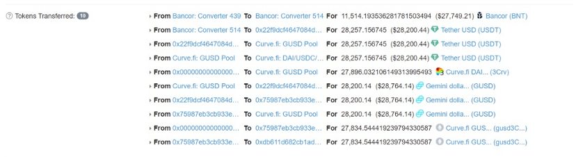 Etherscan’s Token Transfers